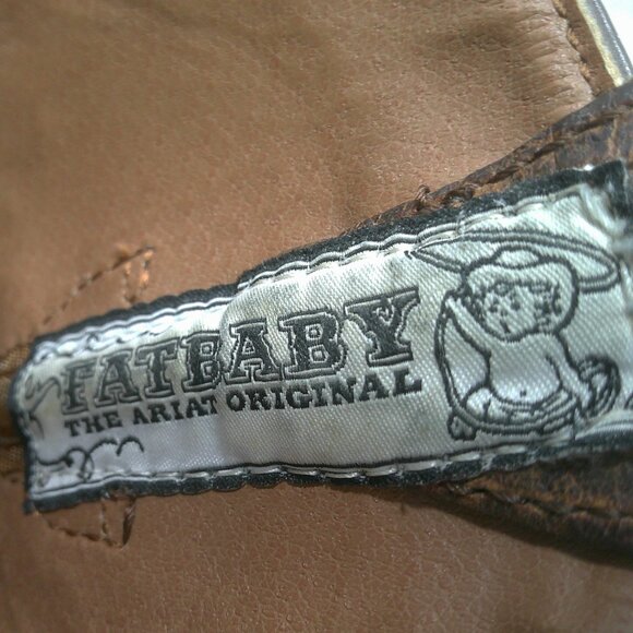 Ariat Fatbaby Heritage Western Cowgirl Brown Cream Leather Boots Size 7.5 B - Picture 11 of 11